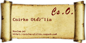 Csirke Otília névjegykártya